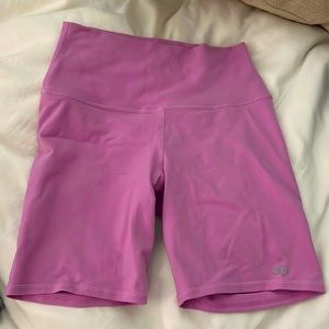 Alo pink biker shorts